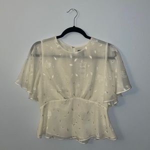 Sheer Express top new with tags! Size small. Color is off-white.
